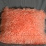 Подушка персик из тибетской овчины 60 ×60 см