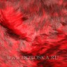 Шкура новозеландской овчины 185 х 105 см красно-чёрная