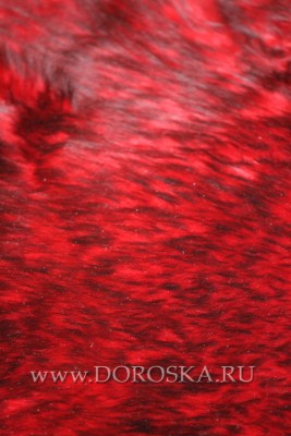 Шкура овечья 190 х 185 см красно-чёрная